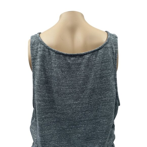 Aerie Grey Draped Wrap V-Neck Sleeveless Knit Jumpsuit Drawstring Waist Gray... - Picture 10 of 11